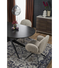 SANDRO stół rozkładany, czarny (2p1szt)