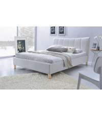 SANDY łóżko tapicerowane biały (2p1szt)