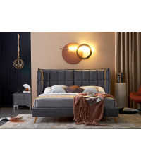 SCANDINO łóżko 160, popielaty (2p1szt)