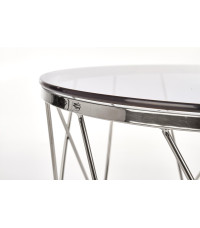 SELENA ława, stelaż - chrom, szkło - dymiony (1p1szt)