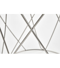 SELENA ława, stelaż - chrom, szkło - dymiony (1p1szt)