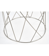 SELENA ława, stelaż - chrom, szkło - dymiony (1p1szt)