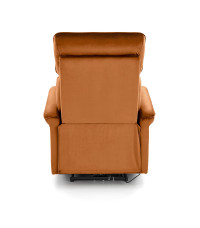 SEMIR fotel z funkcja elektrycznego rozkładania / gniazdo USB, cynamonowy (2p1szt)