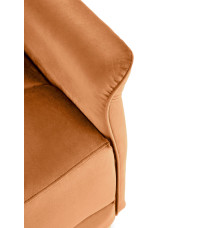 SEMIR fotel z funkcja elektrycznego rozkładania / gniazdo USB, cynamonowy (2p1szt)