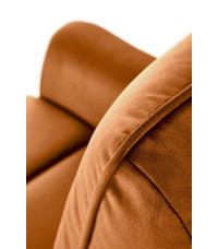 SEMIR fotel z funkcja elektrycznego rozkładania / gniazdo USB, cynamonowy (2p1szt)