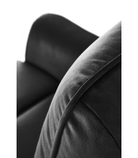 SEMIR fotel z funkcja elektrycznego rozkładania / gniazdo USB, czarny (2p1szt)