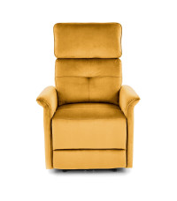 SEMIR fotel z funkcja elektrycznego rozkładania / gniazdo USB, musztardowy (2p1szt)