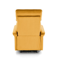 SEMIR fotel z funkcja elektrycznego rozkładania / gniazdo USB, musztardowy (2p1szt)