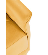 SEMIR fotel z funkcja elektrycznego rozkładania / gniazdo USB, musztardowy (2p1szt)