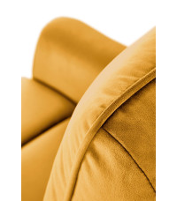 SEMIR fotel z funkcja elektrycznego rozkładania / gniazdo USB, musztardowy (2p1szt)