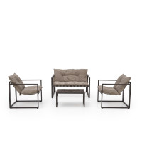 SHARK zestaw ogrodowy ( sofa + fotel 2x + ława ), ciemny brąz / cappuccino (1p1szt)