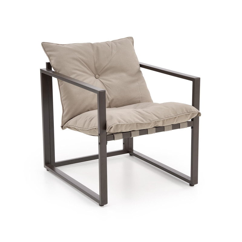 SHARK zestaw ogrodowy ( sofa + fotel 2x + ława ), ciemny brąz / cappuccino (1p1szt)