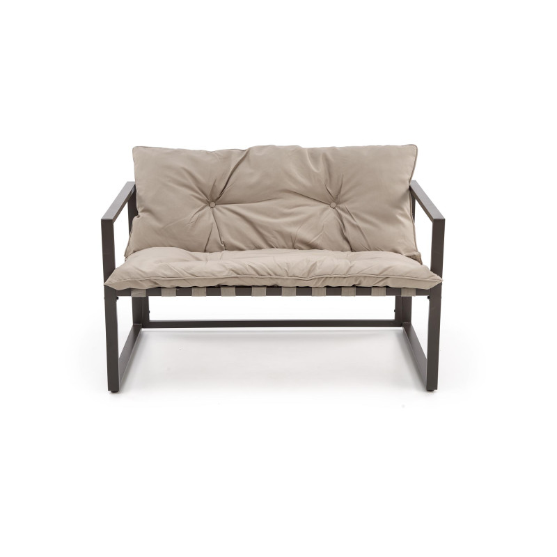 SHARK zestaw ogrodowy ( sofa + fotel 2x + ława ), ciemny brąz / cappuccino (1p1szt)