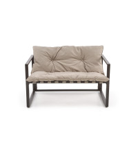 SHARK zestaw ogrodowy ( sofa + fotel 2x + ława ), ciemny brąz / cappuccino (1p1szt)