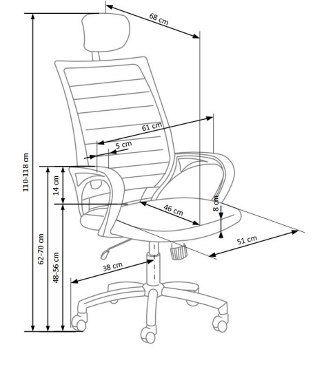 SOCKET fotel pracowniczy biało-czarny