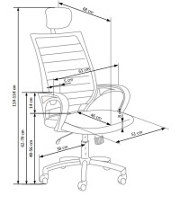 SOCKET fotel pracowniczy biało-czarny