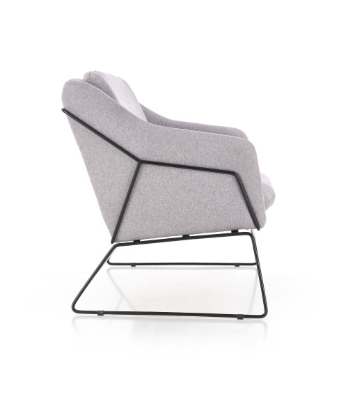 SOFT 2 XL fotel wypoczynkowy podwójny czarny stelaż, jasny popiel (1p1szt)