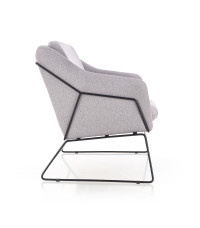 SOFT 2 XL fotel wypoczynkowy podwójny czarny stelaż, jasny popiel (1p1szt)