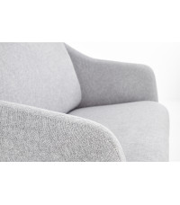 SOFT 2 XL fotel wypoczynkowy podwójny czarny stelaż, jasny popiel (1p1szt)