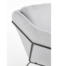 SOFT 2 XL fotel wypoczynkowy podwójny czarny stelaż, jasny popiel (1p1szt)