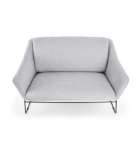 SOFT 2 XL fotel wypoczynkowy podwójny czarny stelaż, jasny popiel (1p1szt)