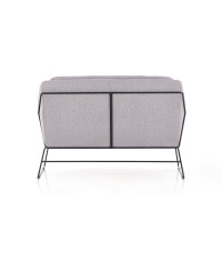 SOFT 2 XL fotel wypoczynkowy podwójny czarny stelaż, jasny popiel (1p1szt)