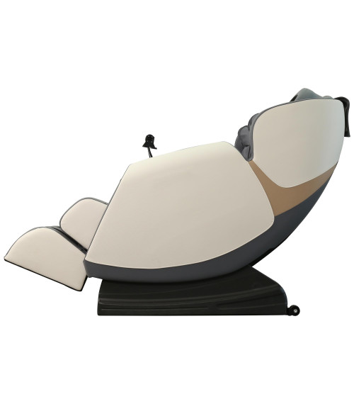 SOLARIA  fotel wypoczynkowy z funkcją masażu i podgrzewania, kremowy / popielaty (1p1szt)