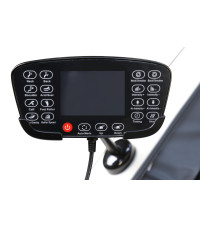 SOLARIA  fotel wypoczynkowy z funkcją masażu i podgrzewania, kremowy / popielaty (1p1szt)