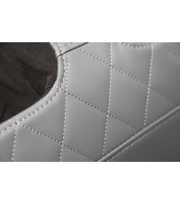 SOLARIA  fotel wypoczynkowy z funkcją masażu i podgrzewania, kremowy / popielaty (1p1szt)