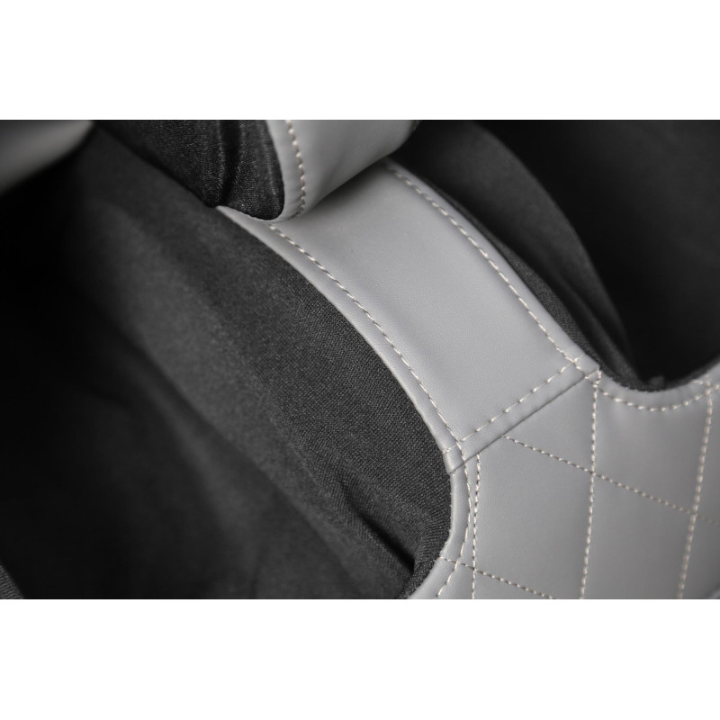 SOLARIA  fotel wypoczynkowy z funkcją masażu i podgrzewania, kremowy / popielaty (1p1szt)