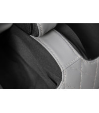 SOLARIA  fotel wypoczynkowy z funkcją masażu i podgrzewania, kremowy / popielaty (1p1szt)