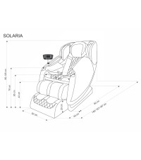 SOLARIA  fotel wypoczynkowy z funkcją masażu i podgrzewania, kremowy / popielaty (1p1szt)