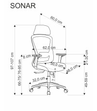 SONAR fotel gabinetowy czarny