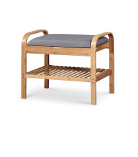 ST12 ławka / stojak na buty bambus - popielaty (1p1szt)