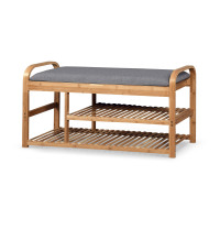 ST13 ławka / stojak na buty bambus - popielaty (1p1szt)