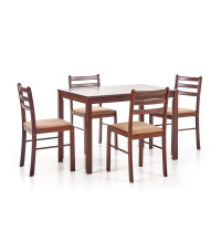 NEW STARTER 2 zestaw stół + 4 krzesła espresso (1p1kpl)