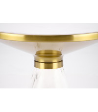 TALBI  ława biały marmur / biały / złoty (1p1szt)