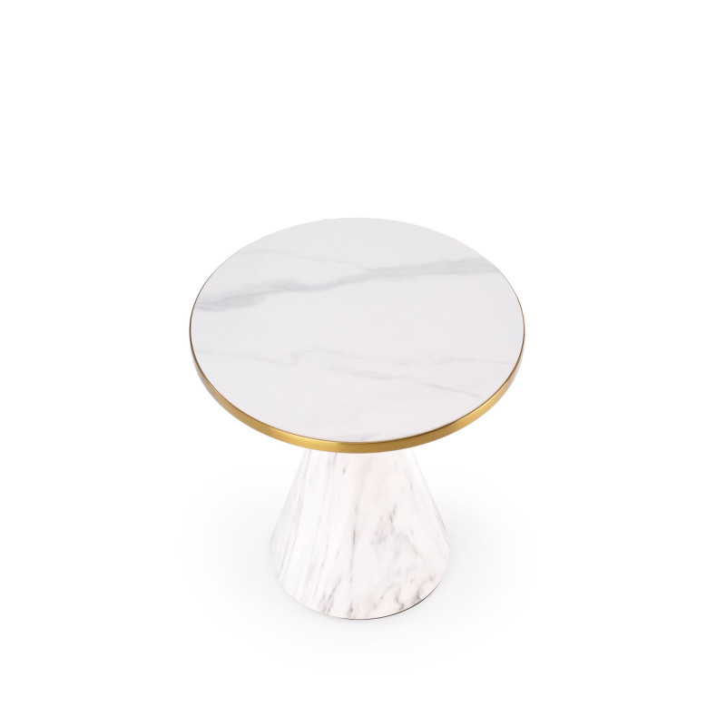 TALBI  ława biały marmur / biały / złoty (1p1szt)