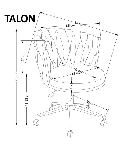 TALON fotel gabinetowy jasny beżowy (1p1szt)