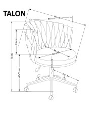 TALON fotel gabinetowy różowy (1p1szt)