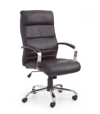 TEKSAS fotel gabinetowy czarny - skóra