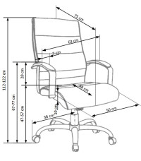 TEKSAS fotel gabinetowy czarny - skóra