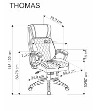 THOMAS fotel gabinetowy czarny (1p1szt)