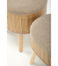 TICO zestaw 2 puf z funkcją pojemnika, beżowy (1p1szt)