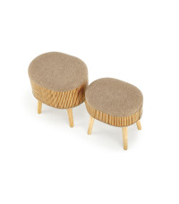 TICO zestaw 2 puf z funkcją pojemnika, beżowy (1p1szt)