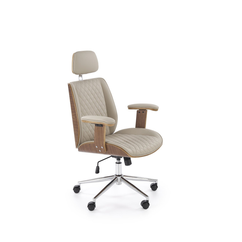 TIMBER fotel gabinetowy orzechowy/beżowy