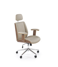 TIMBER fotel gabinetowy orzechowy/beżowy