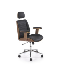 TIMBER fotel gabinetowy orzechowy/czarny