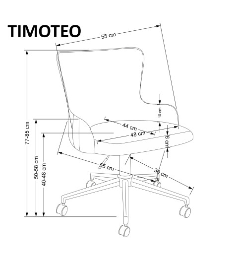 TIMOTEO fotel gabinetowy ciemny zielony (1p1szt)