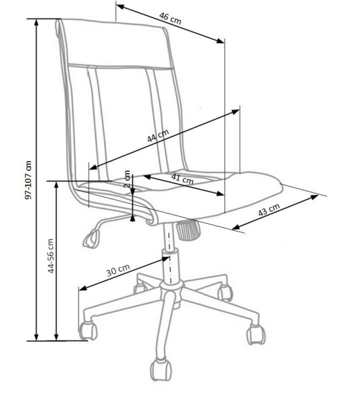 TIROL fotel pracowniczy popiel